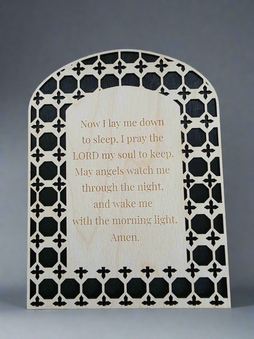 Bedtime Prayer Rattan Sign