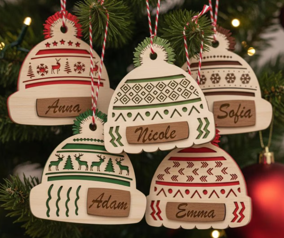 Personalized Beanie Christmas Ornament