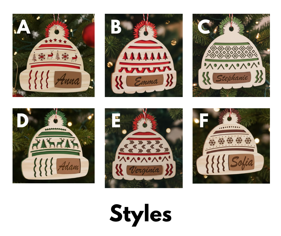 Personalized Beanie Christmas Ornament