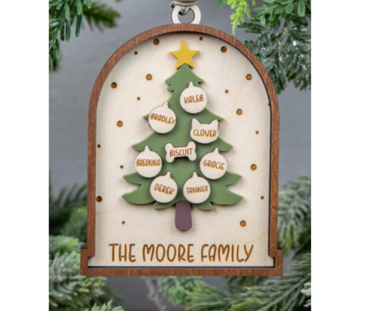 Family Christmas Tree Ornament